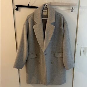 Abercrombie & Fitch Light Gray Coat